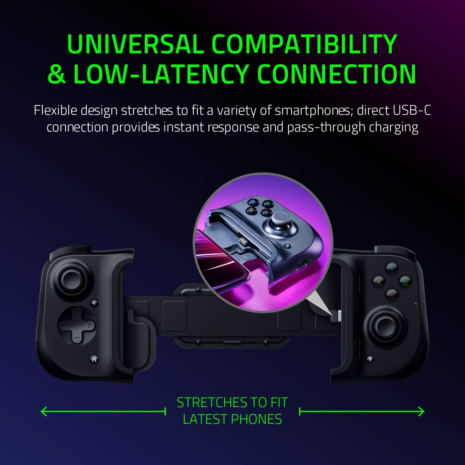 Razer Kishi Mobile Game Controller/Gamepad for Android (Renewed)