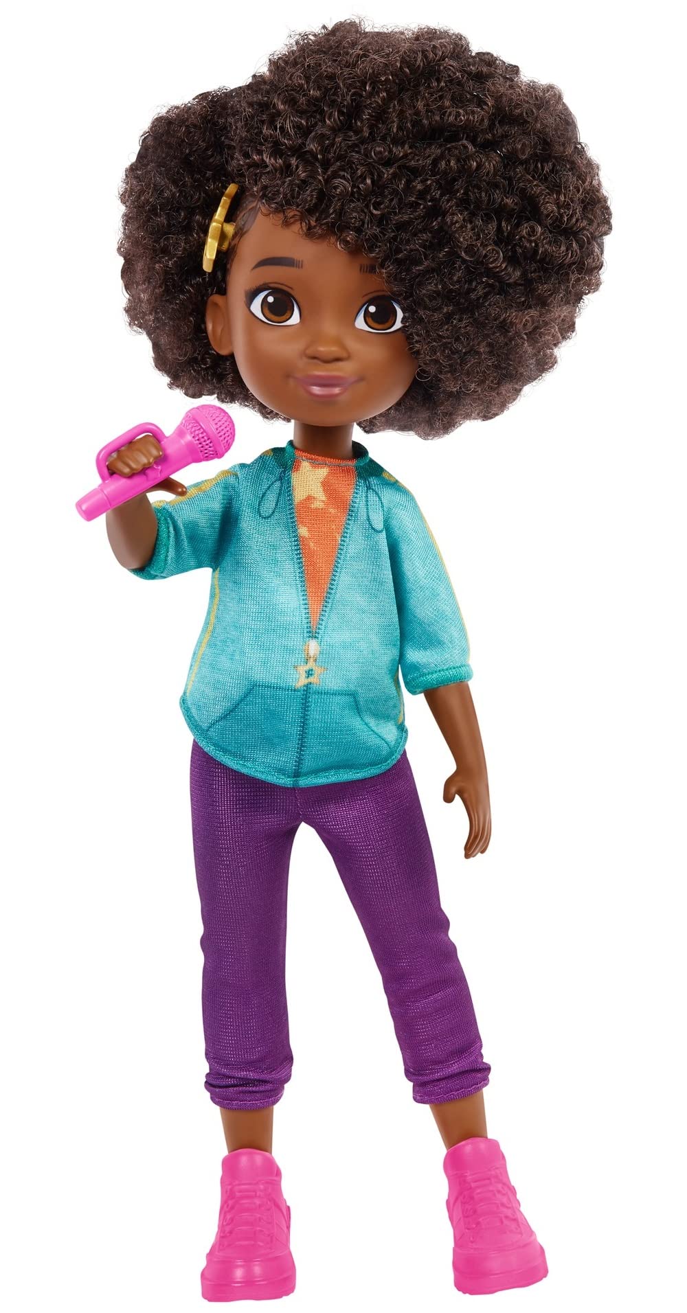 Mattel Karma’s World Doll with Microphone Accessory, Karma Grant 8.7-inch doll, HHC95