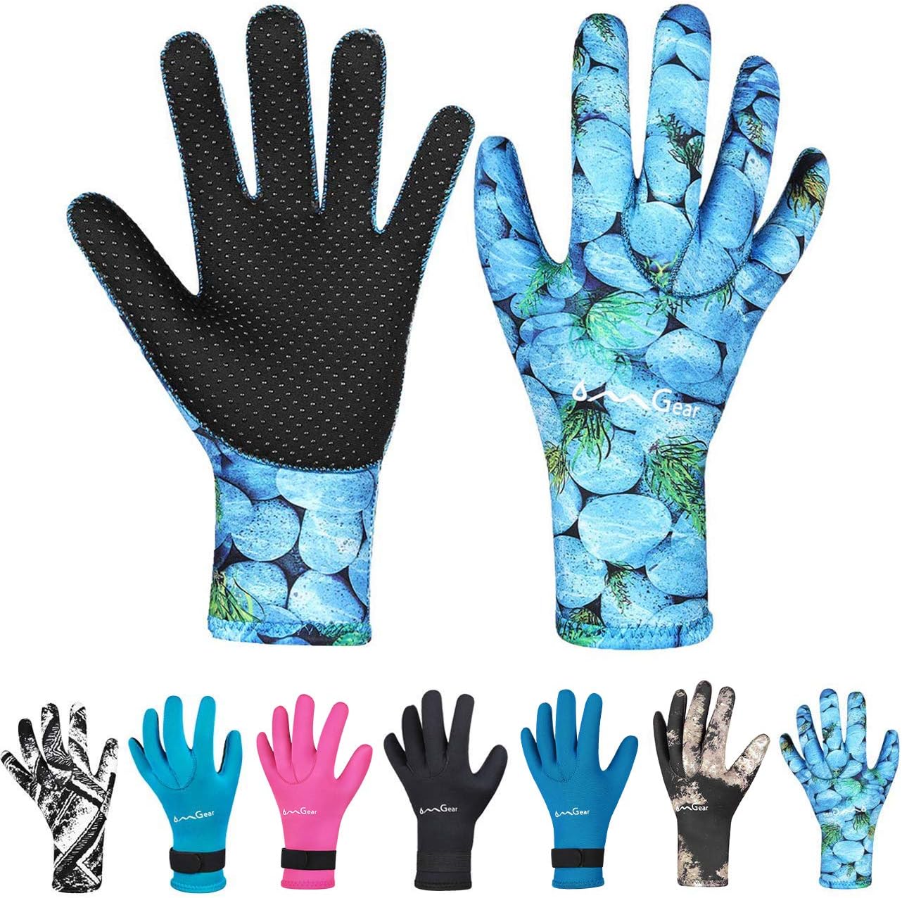 OMGear Neoprene Gloves Diving Wetsuit Gloves 3mm Glued