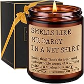 GSPY Mr Darcy Candle - Pride and Prejudice Gifts for Women, Men - Bookish, Reading, Literary, Book Lovers Gifts for Jane Austen Fans - Funny Valentines Day, Birthday Decor for Readers, Bookworm