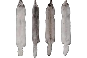 ZSCYD-YINGDA1992 Tanned Blue Fox Hide Fur Pelt Crafts Fox Skin Fur Taxidermy Decor Graded 1 Quality Full Body Fur Pelt for Fly Tying Crafts Fur Coats Trapping 44-49 inch Blue