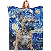 French Bulldog Blanket for Adults & Kids, Flannel Bulldog Throw Blanket for Sofa, Couch, Bed & Living Room - Soft, Warm & Cozy - 60" x 50"