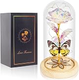 Beferr Galaxy Colorful Rose Glass Dome Light Up Gift for Mum Wife Mom view 4