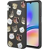 KOARWVC Phone Case for Galaxy A05S Case, Samsung A05s SM-A057F Case Cute cat Pattern Design Slim Protective Soft TPU Bumper Phone Cover for Samsung Galaxy A05s Black Cat