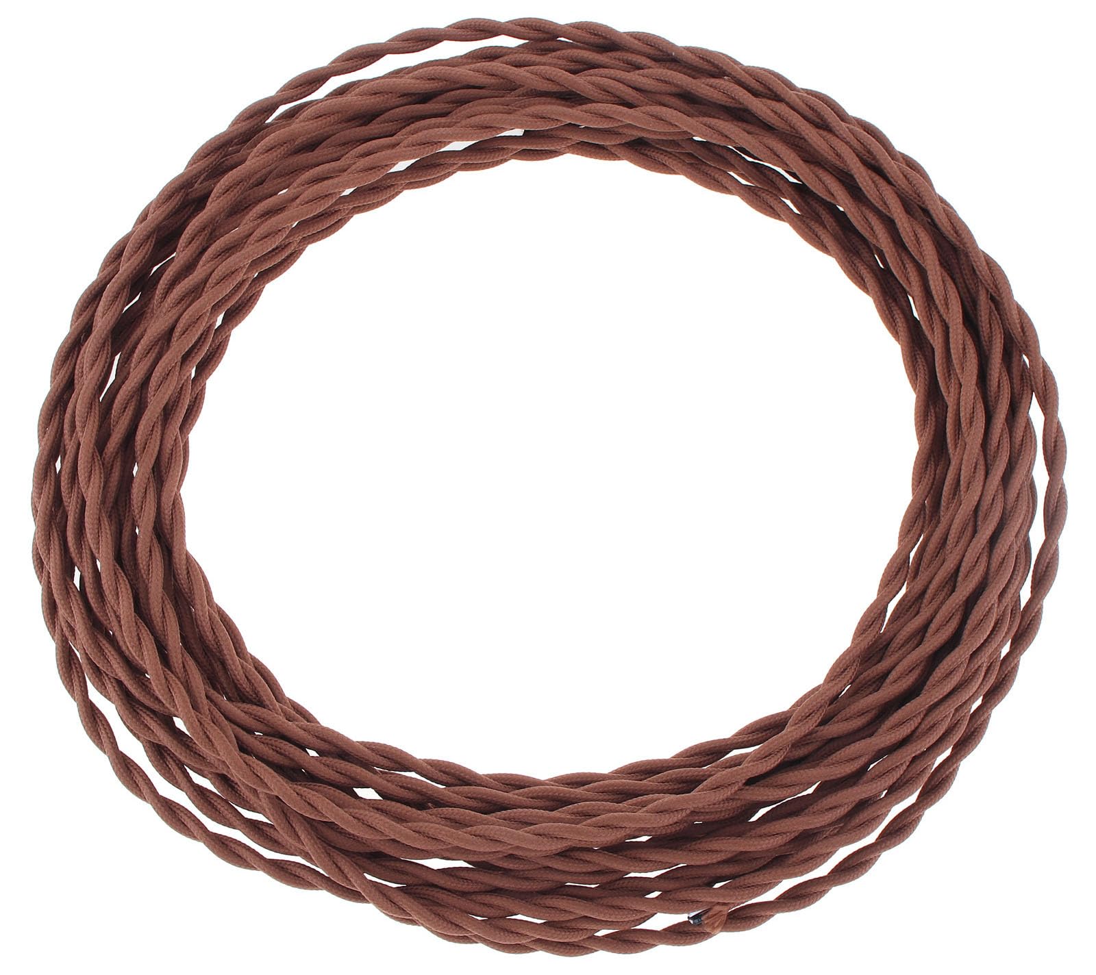 Photo 1 of RTNLIT 32.8ft Twisted Cloth Covered Lamp Wire, 18 Gauge Round Rayon Fabric Covered Vintage Electrical Lamp Cord for DIY Antique Industrial Lighting Project (Brown)