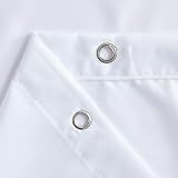 Furlinic White Shower Curtain 47x72 In Polyester Waterproof Washable 8 Hooks view 3