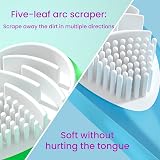 YKL 3-Pack Tongue Scraper & Cleaning Brush - Double-Sided Soft Design view 4