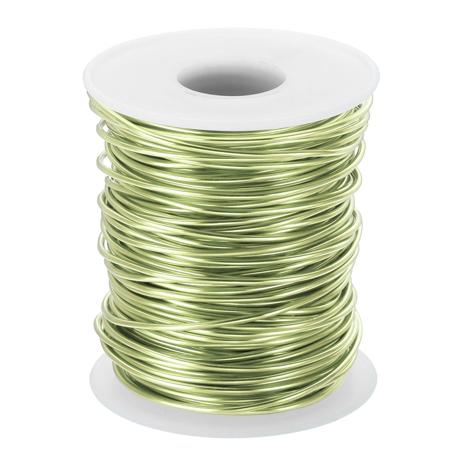 PATIKIL 15 Gauge 1.5mm Aluminum Craft Wire, 98.4 Ft Metal Wire Armature Bendable Wire for Jewelry Making Metal Wrap DIY, Apple Green