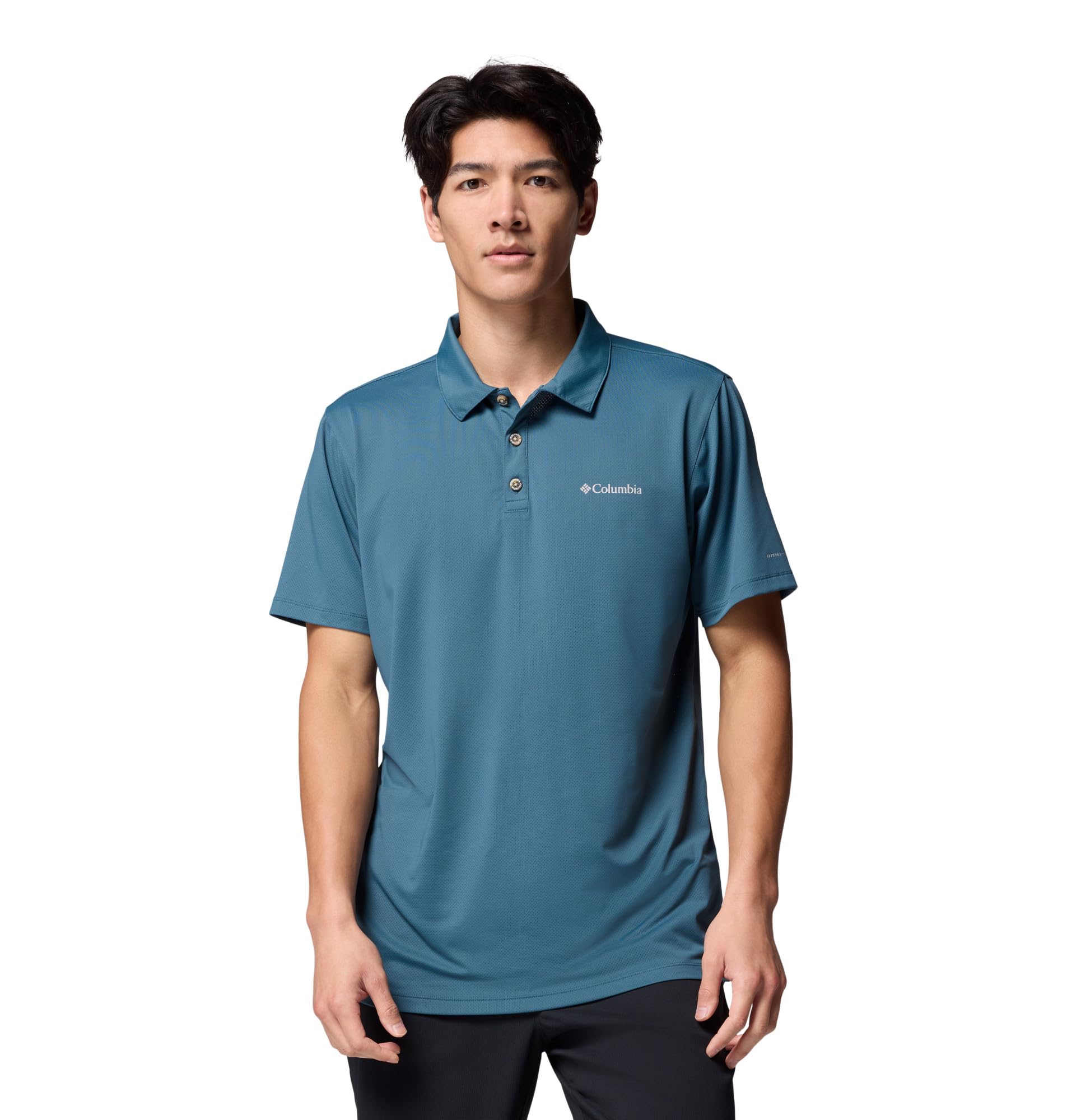 Columbia Mens Tech Trail Utility Polo, Everblue, XX-Small