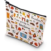 WSNANG Barcelona Travel Makeup Bag Barcelona Travel Souvenir Bag Spanish Honeymoon Barcelona Travel Bag (Barcelona bag)
