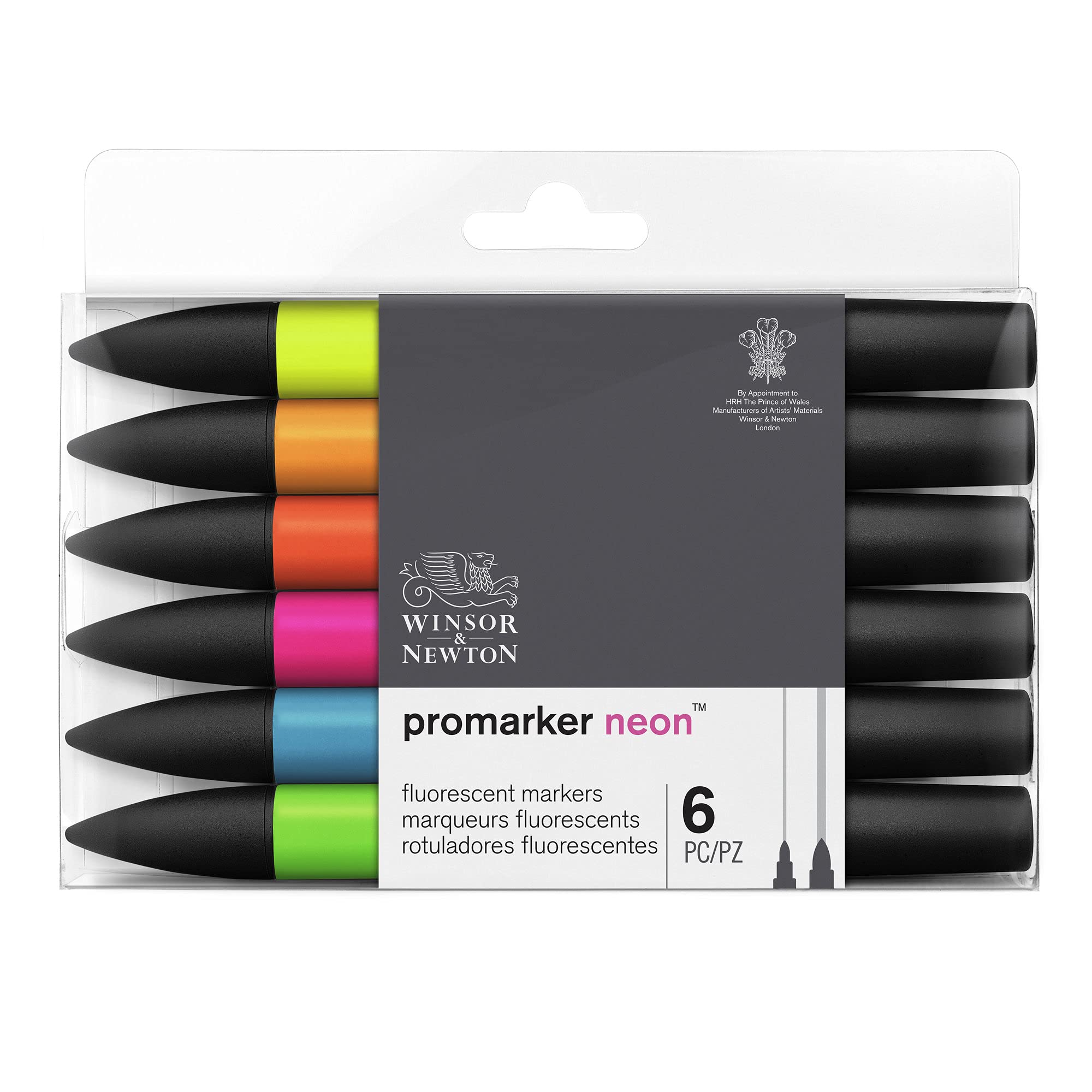 Winsor & Newton ProMarker, Neon, Set of 6