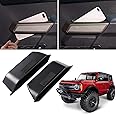 WDG Door Side Storage Box Handle Container for Ford Bronco 2021 2022 2023 2024 Car Interior Accessories, ABS Front Door Side Armrest Phone Pocket Organizer Insert Glove Pallet 2PCS Set