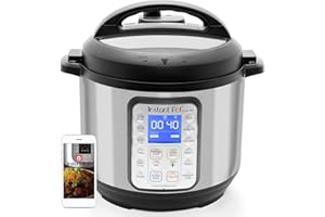 Instant Pot Smart WiFi 6 Quart Multi-Use Electric Pressure,Slow,Rice Cooker,Yogurt,Cake Maker,Saute,Steamer & Warmer,Silver,B
