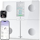 Ovutek Smart Body Fat Scale, High Accurate Digital Bathroom Scale with 14 Body Composition Metrics Including BMI, Muscle Mass, Most Accurate to 0.05lb with Fitness App, White
