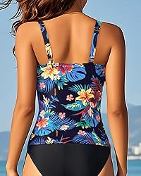 Aqua Eve Tankini Tops for Women Swimwear Top Only