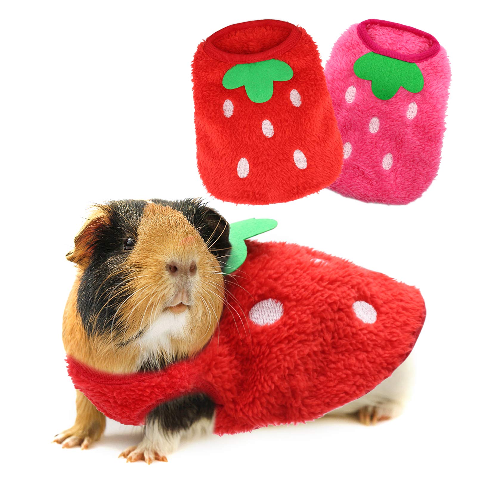 Photo 1 of 1pc  YLYUN   Guinea Pig Clothes Small Animal Rabbit Warm Vest Fleece Pet Costume, Guinea Pig Sweaters Cute Cozy T-Shirt for Ferret Bunny Kitten Chihuahua and Other Animals