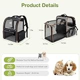 Lekesky Large Cat Carrier Backpack Expandable Pet Carrier for Dogs Cats up to view 2