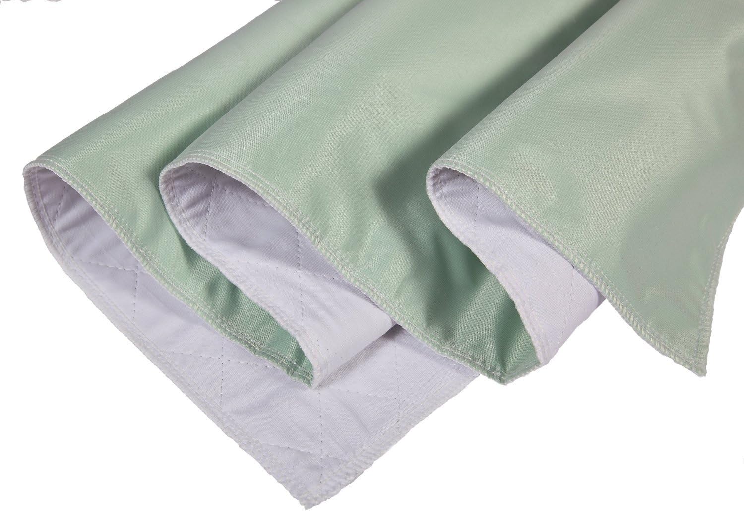 Waterproof Underpads, 1-Pack Washable and Reusable Bed Pad, 34" x 36" Green Sheet and Mattress Protector with Highly Absorbant Fill Layer for Children or Adults Incontinence Protection: Health & Personal Care