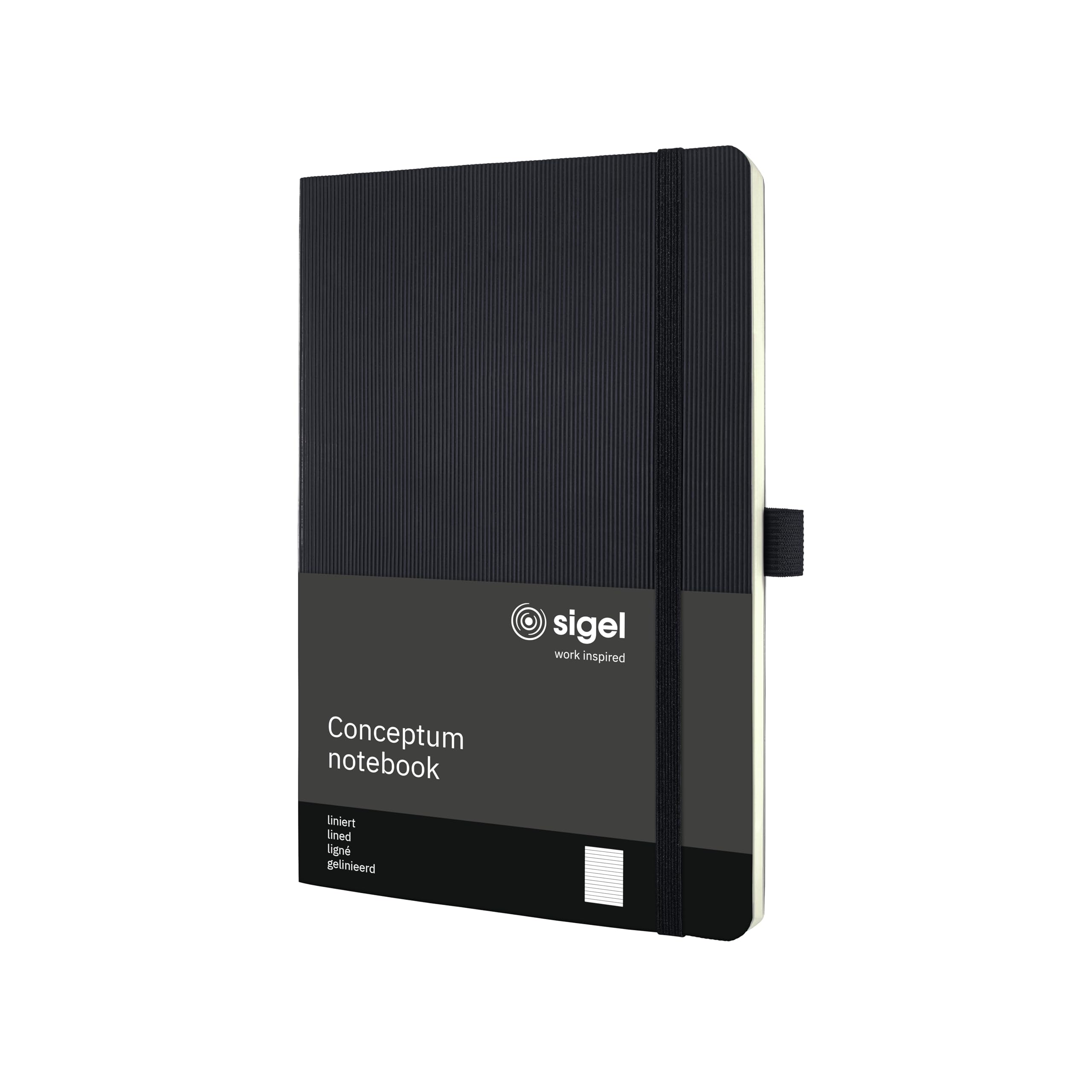 Sigel CONCEPTUM A5 Lined Softcover Notebook - Black