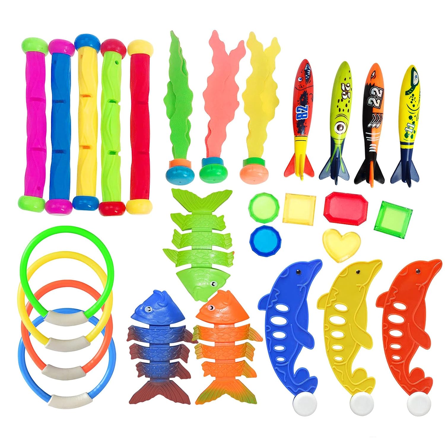 Diving Pool Toys for Kids, Underwater Summer Swimming Pool Toys Set