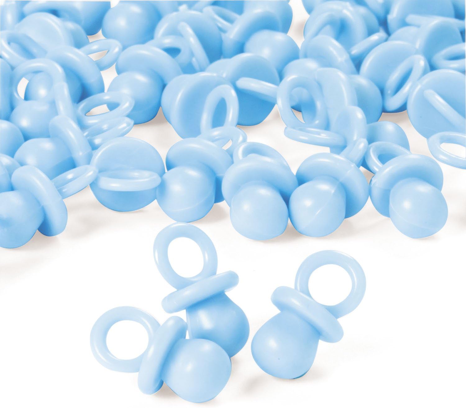 Pastel Blue Opaque Pacifier Baby Shower Favors 48 pcs