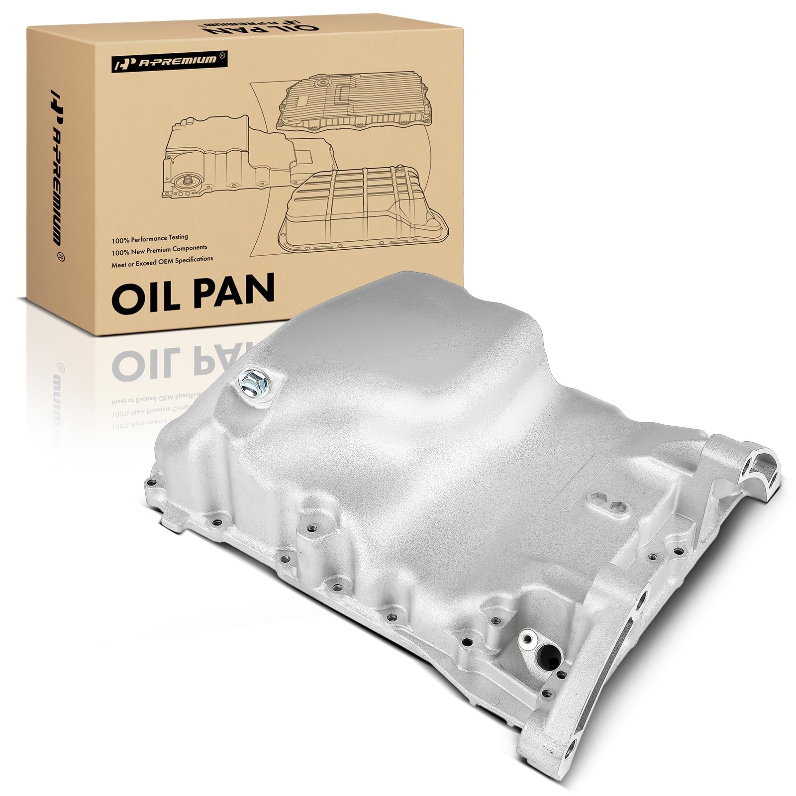 Photo 1 of A-Premium Engine Oil Pan Sump with Drain Plug Compatible with Honda Accord 2008-2017, Crosstour 2012-2015, Odyssey 2008-2017, Pilot 2009-2015, Ridgeline 2009-2014 & Acura MDX, RDX, RL, 3.0L 3.5L 3.7L
