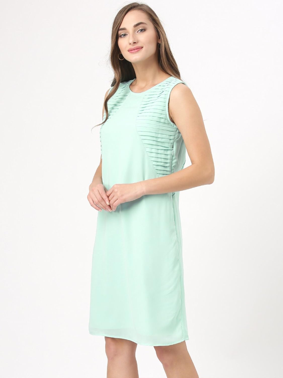 marie claire women's a-line dress (mc10267a--s, green, small)