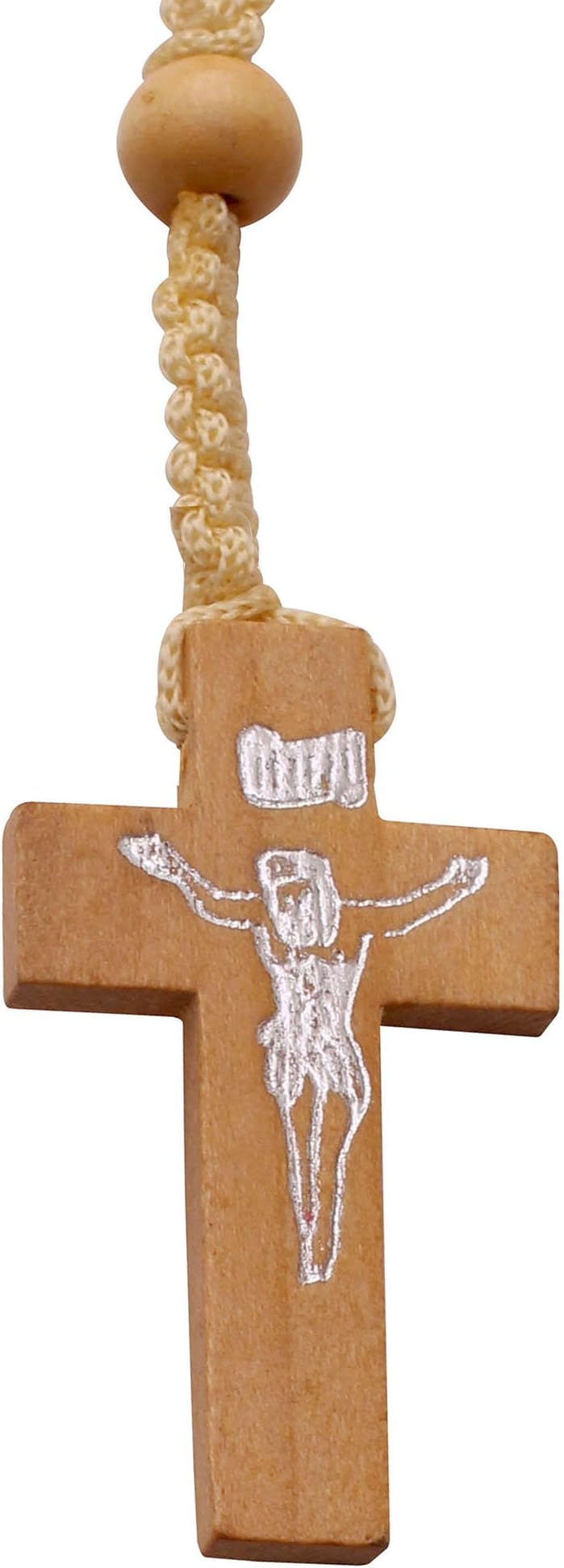 England Brown Teak Wooden Christian Christ Jesus Rosary Bead Mala for Men and Women