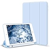 Aoub Case for iPad mini 5 2019, Auto Sleep/Wake Slim Lightweight Trifold Stand Smart Cover, Soft TPU Back Case with Pencil Holder for iPad mini 5th Generation 7.9 inch, Sky Blue