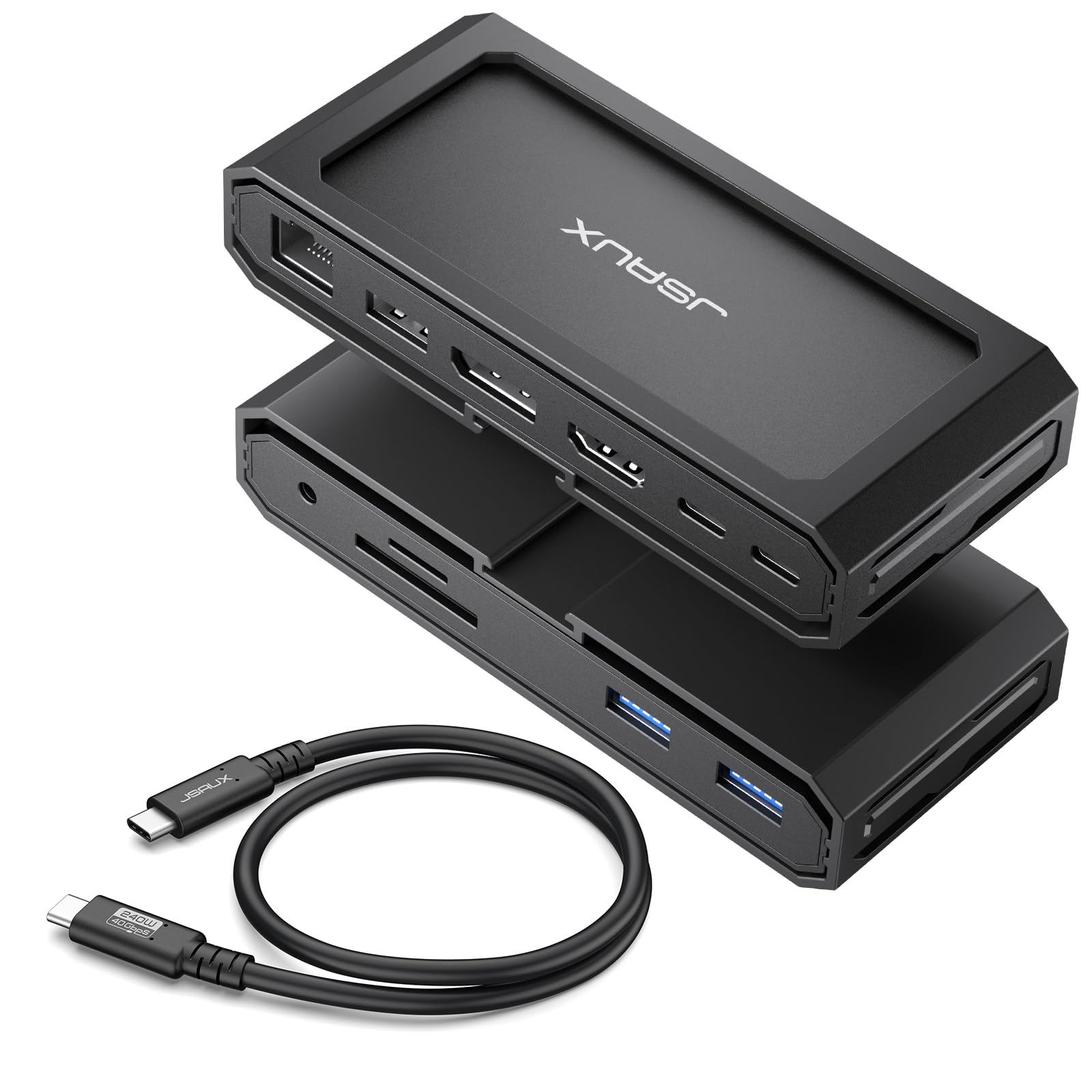 JSAUX USB-C Laptop Docking Station, 11-in-1 Dock with 8K@30Hz HDMI and ...