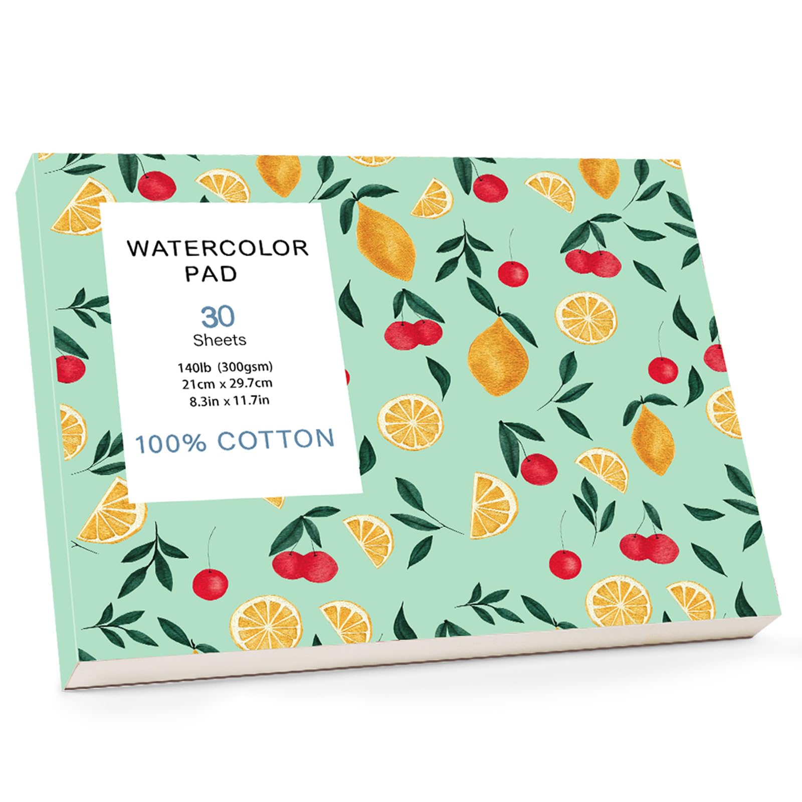 Watercolour Paper Pad A4, 300 GSM Watercolour Sketchbook 30 Sheets Cold Press Water Colour Paper for Artist Student, Art Painting, Drawing, Mixed Media