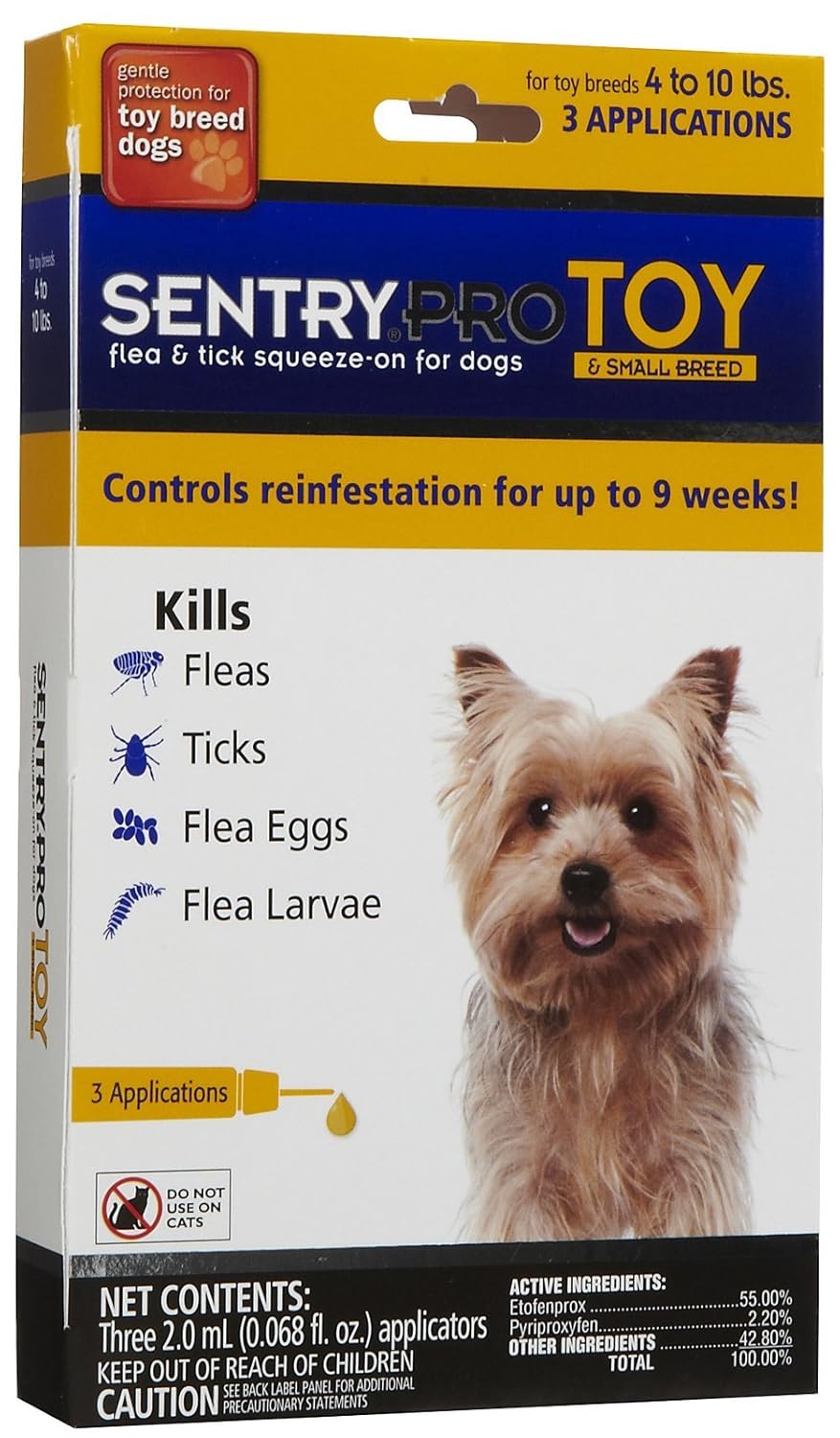 Reviews Sentry PRO ToySmall Breed Flea & Tick for Dogs 3 ct 2 ml