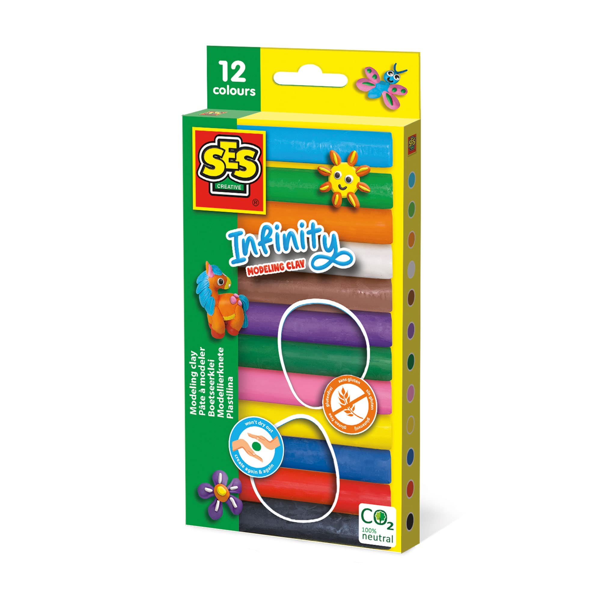 SES Creative 00406 - Infinity Modeling Clay - 12 Pack 180Gr