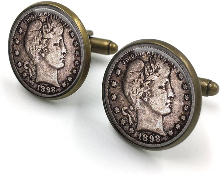 Antique Bronze Vintage Coin Cufflinks Coin Cuff Links Coin cufflinks