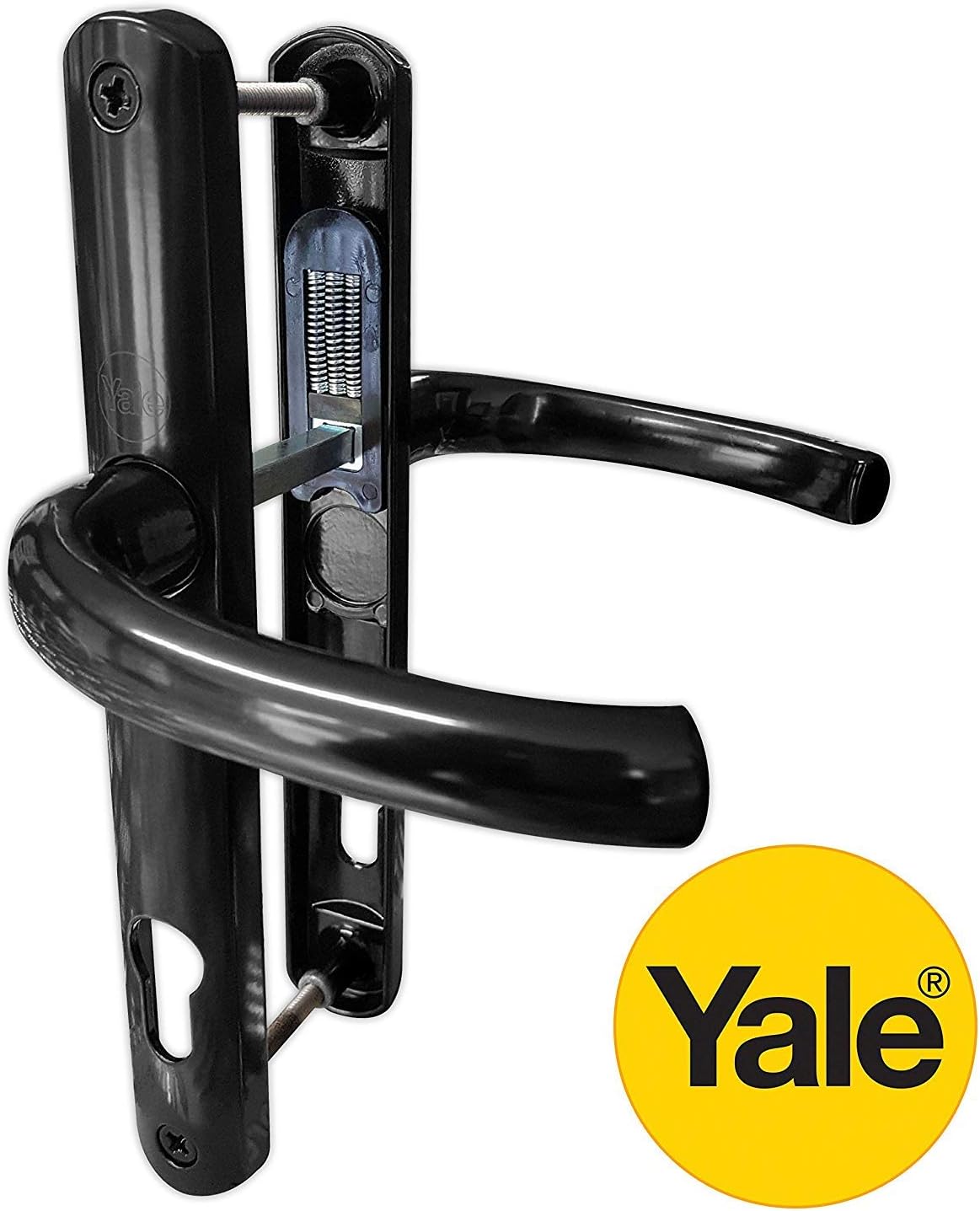 Yale Superior Door Handle, Standard Security, for PVCu Doors Works with cylinders and mortice sashlocks, Visi Packed