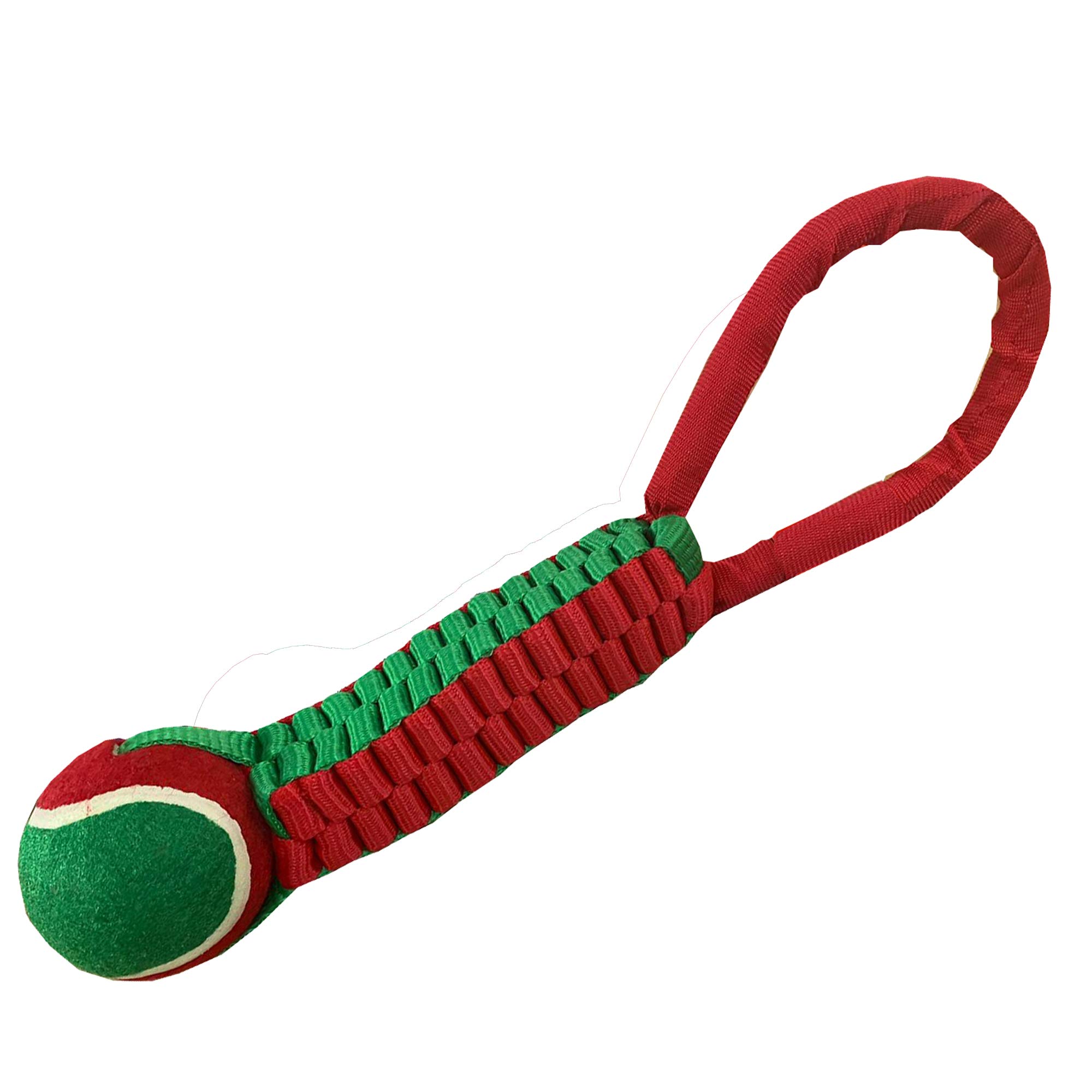 Pet Living Dog Toy Ball With Rope Large & Medium Ball Rope Toy For Large Dog 6 CM Ball Size Suitable for large Dogs (Red)
