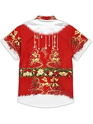 Christmas Hawaiian Shirts for Men Summer Beach