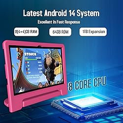 ITDULCET Kids Tablet, 10 inch Android 14 Tablet for