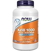 NOW Foods Supplements, Neptune Krill, Double Strength 1000 mg, Phospholipid-Bound Omega-3, 120 Softgels