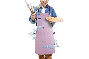 Stenffy Kids Art Aprons for Painting, Gardening, Cooking, Multiple Pockets, Kids Smock for Boys & Girls, Waterproof (Age6-12)