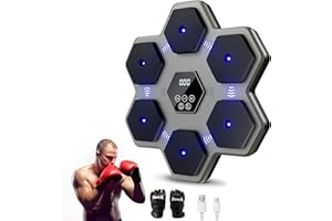 LJINNOVEX Music Boxing Machine, Wall Mounted Boxing Machine for Adults Kids, Bluetooth Smart Boxing Trainer, Electronic Boxing Workout Equipment Target for Home Gym