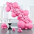 PartyWoo Magenta Pink Balloons, 127 pcs Hot Pink Balloons Different Sizes Pack of 36 Inch 18 Inch 12 Inch 10 Inch 5 Inch Persian Pink Balloons for Balloon Garland Arch as Party Decorations, Pink-Y11