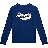 AEROPOSTALE Boys Long Sleeve Shirts - Crew Neck Boys Long Sleeve Waffle Knit Shirt Kids Tops Basic Tee (Sizes: 8-16)