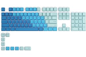 Glorious GPBT Dye Sublimated Keycaps (Caribbean Ocean) - Thick PBT Plastic 114 Keycap Set for 100% Full Size, 85% 80% TKL, 60