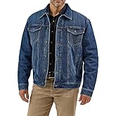 Wrangler Men's Retro Sherpa Lined Denim Jacket - Blue Shadow