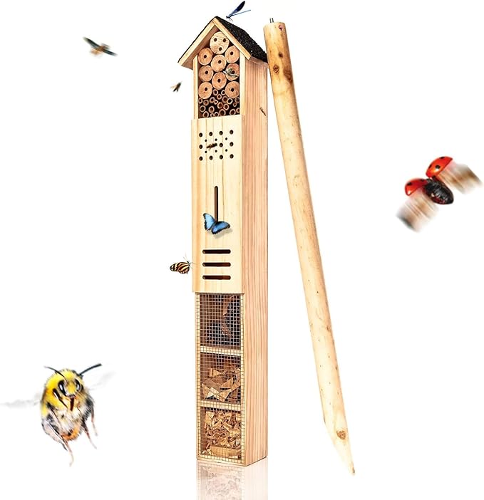 Grosses Insektenhotel - bambuswald XXL Insektenhotel mit Erdspieß 