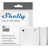 Shelly Wave Door/Window White, Z-Wave Long Range Operated Sensor, Home Automation, Compatible with Alexa, Google Home, SmartThings &amp; Home Assistant, Bulletproof Security, Lux &amp; Tilt Angle Measurement