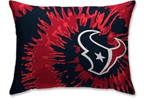 Pegasus Home Fashions Houston Texans Tie Dye Plush Bed Pillow - Blue