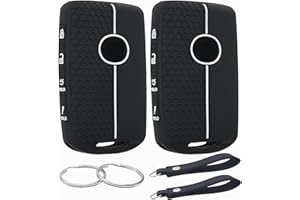 REPROTECTING Silicone Rubber Key Fob Cover Compatible with 2019-2024 Mazda 3 6 CX-30 CX-5 CX-9 CX-50 (Black/Black, 4 Buttons/Silicone)