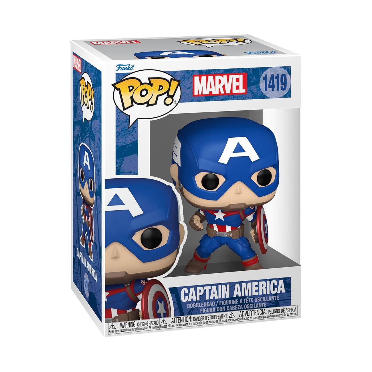 Funko Pop! Marvel: New Classic - Captain America - Collectable Vinyl Figure - Gift Idea - Official Merchandise - Toys for Kids & Adults - Comic Books Fans - Model Figure for Collectors